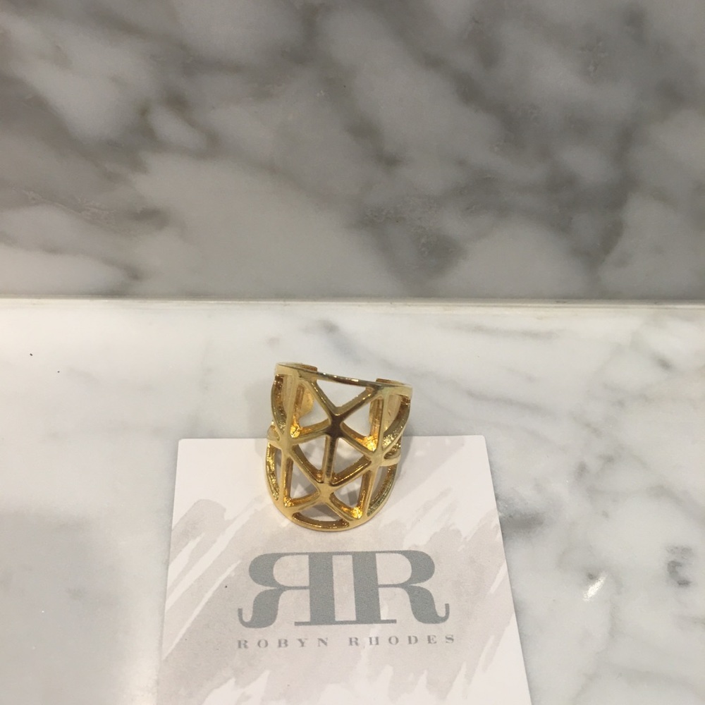 Robyn Rhodes Zed Gold Adjustable Ring - Picture 2 of 6